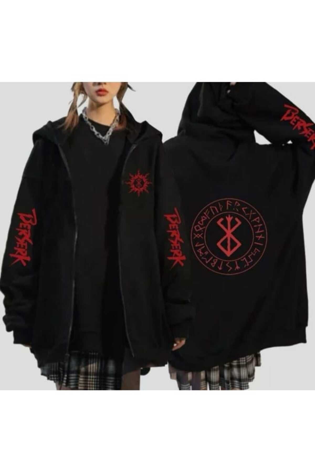 Oneoctobeer Unisex Anime Baskılı Hırka & Ceket Oversize