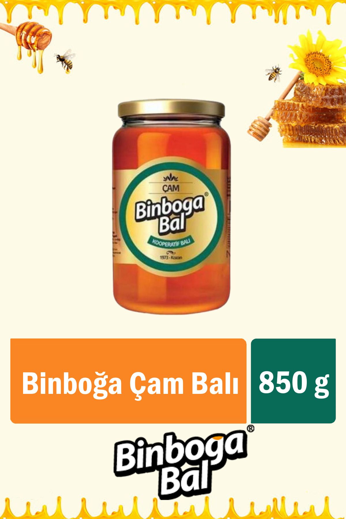 Binboğa Çam Balı 850 gr (Cam Kavanoz)