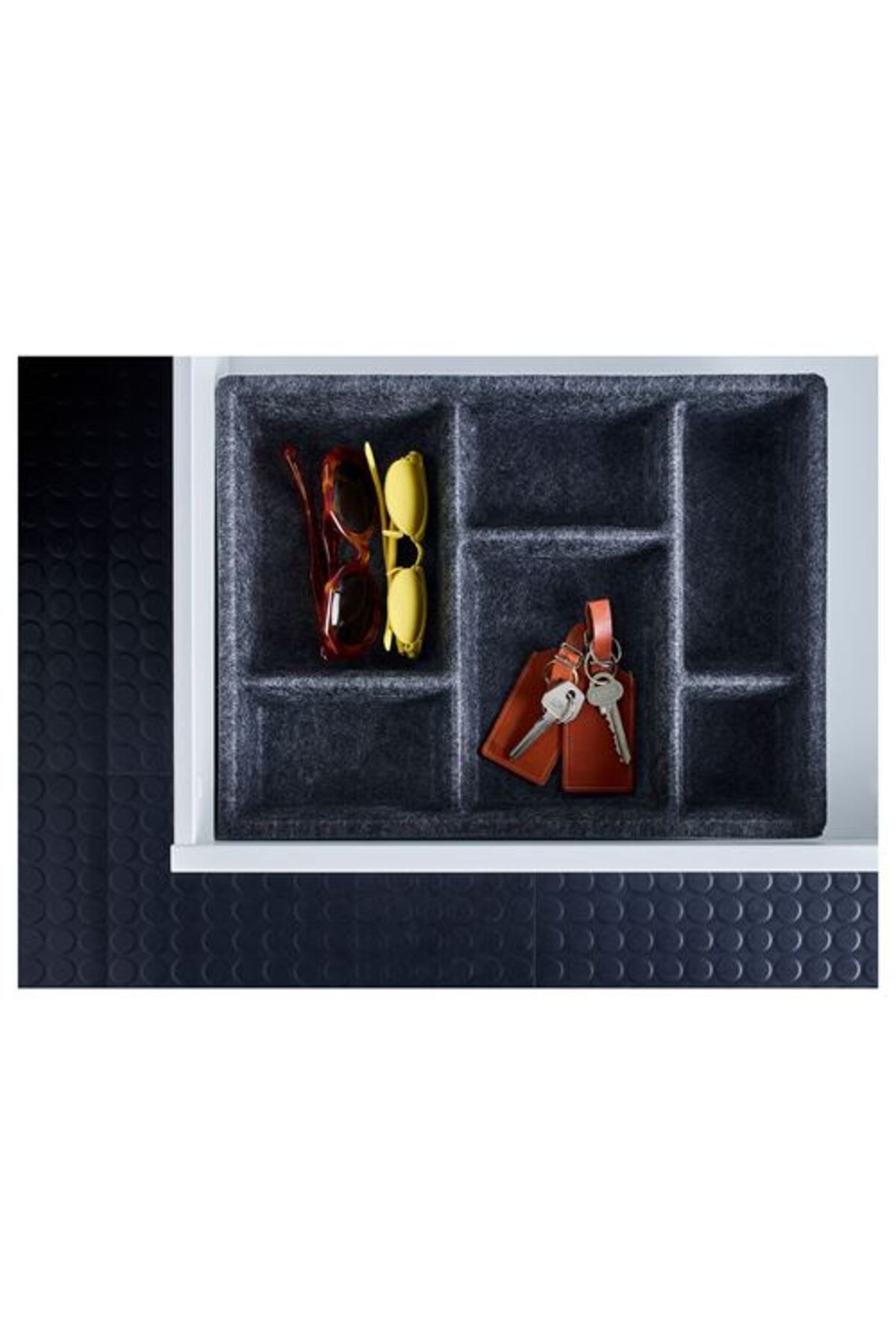 IKEA-Raggisar, Box with Compartments, Dark Gray, 40X30 cm 5