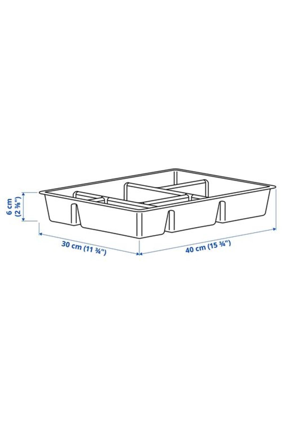 IKEA-Raggisar, Box with Compartments, Dark Gray, 40X30 cm 6