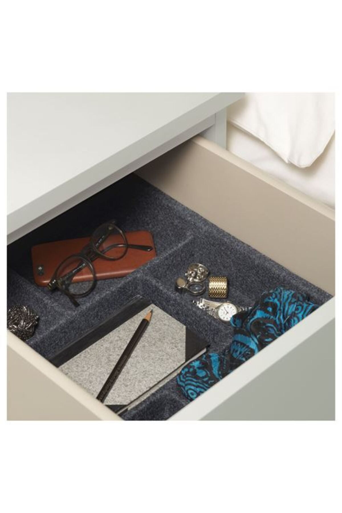IKEA-Raggisar, Box with Compartments, Dark Gray, 40X30 cm 3