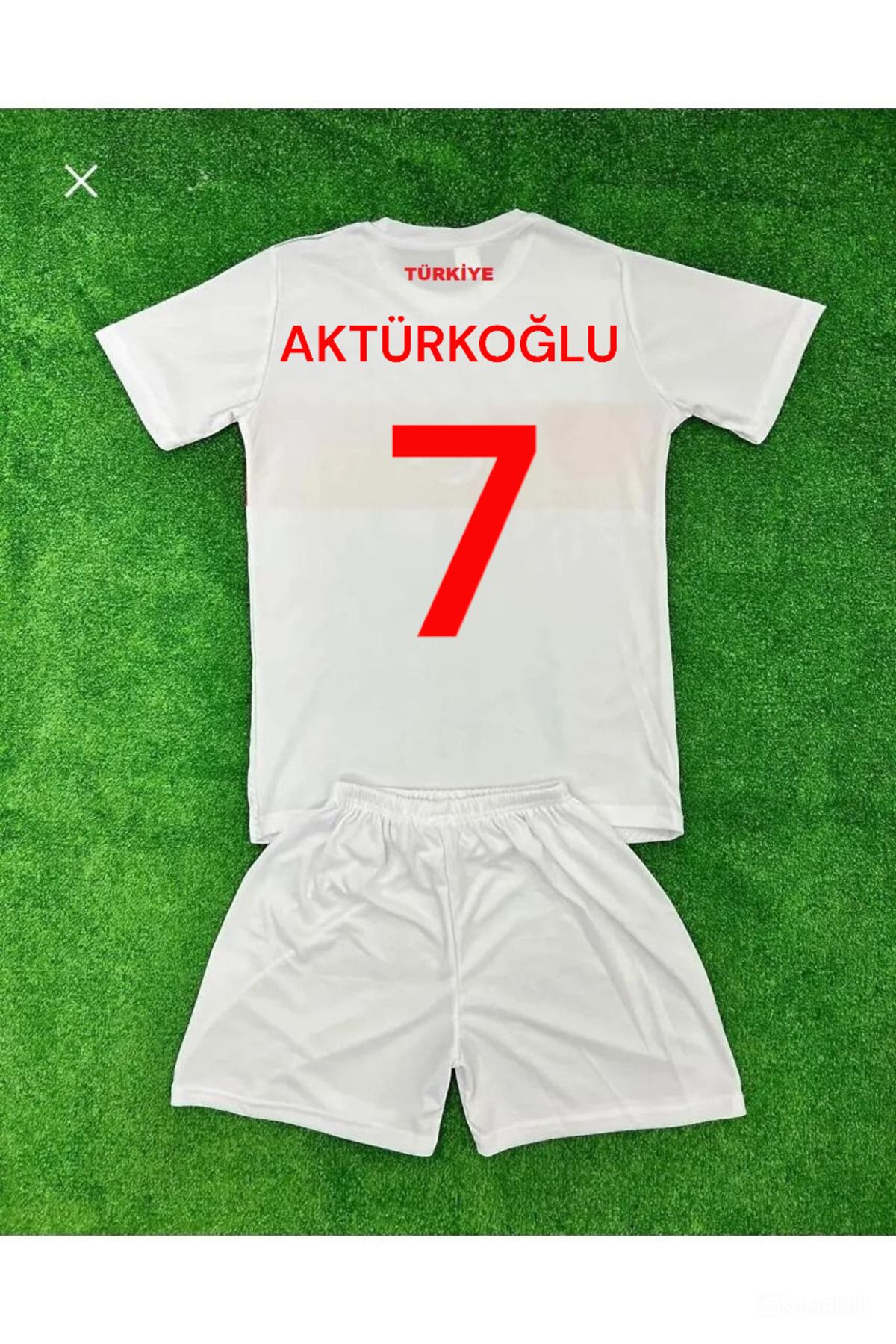 Lion Spor Türkiye Euro 2024 Kerem Aktürkoğlu 7 Hava Alabilen Polyester Kumaş Halısaha Forması