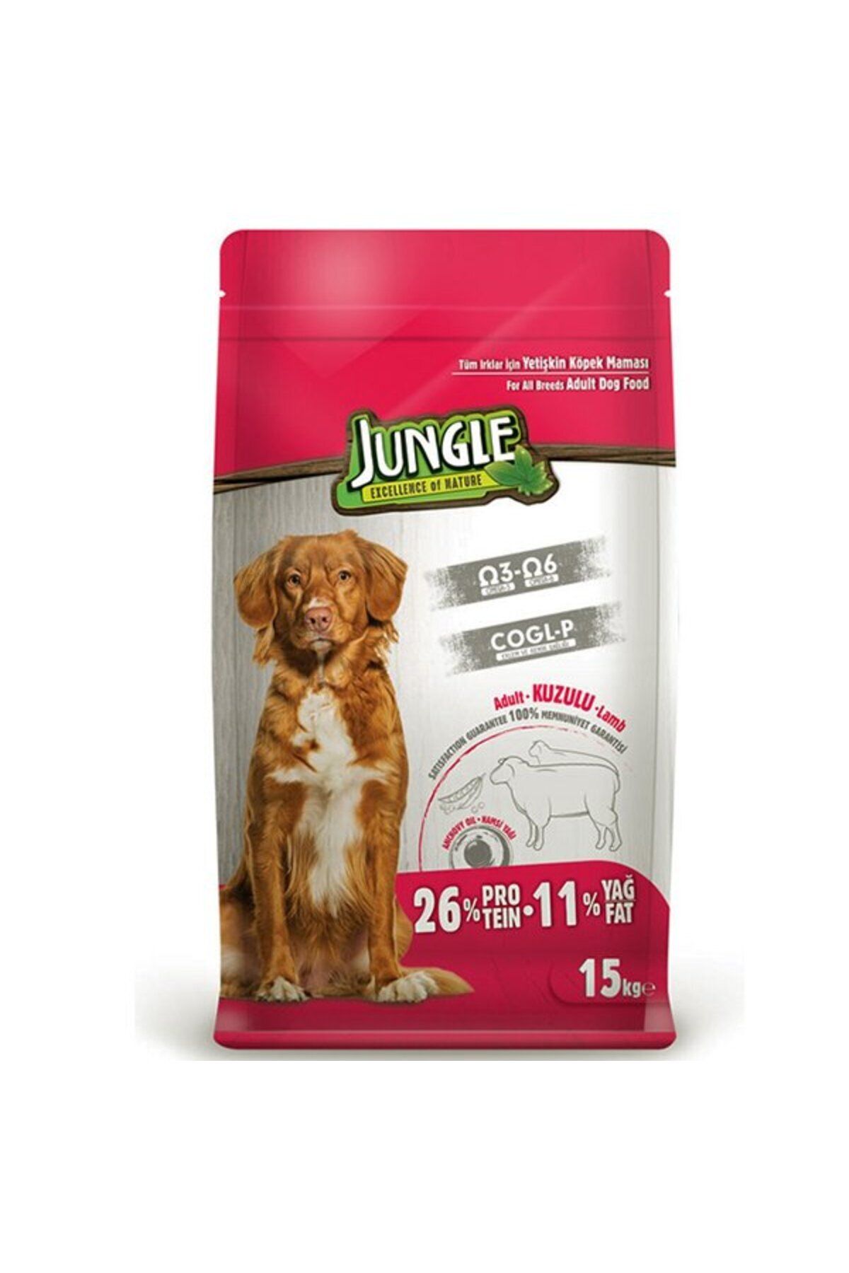 Jungle Kuzulu Yetişkin Köpek Maması 15 Kg