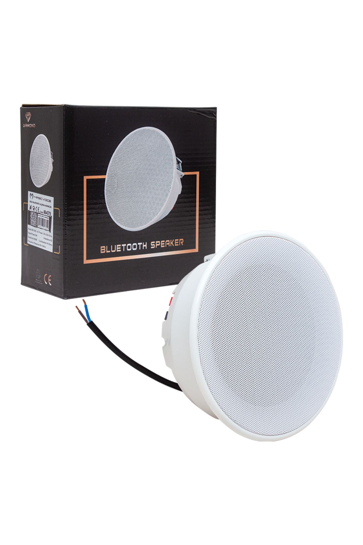 ShopZum 12 Cm 6 Watt 8 Ohm Bluetooth Özellikli Trafosuz Alçipan Hoparlör (4940)