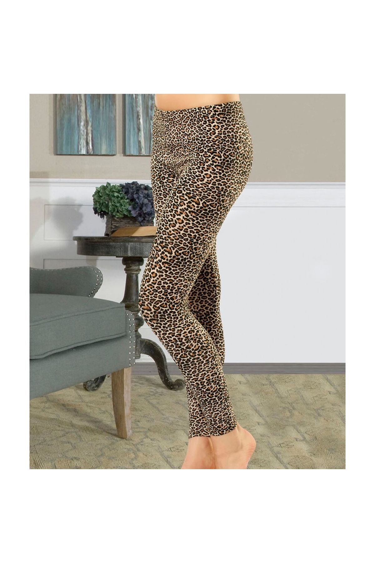 Narnuga MİRAXX Leopar Uzun Kadın Tayt 434