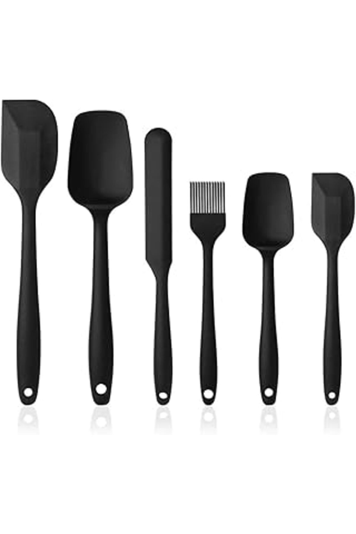 Cepahir Silikon Spatula Seti, 6 Adet Silikon Spatula, Çorba Kaşığı, Fırın Fırçası, Spatula, Isıya Dayanıklı