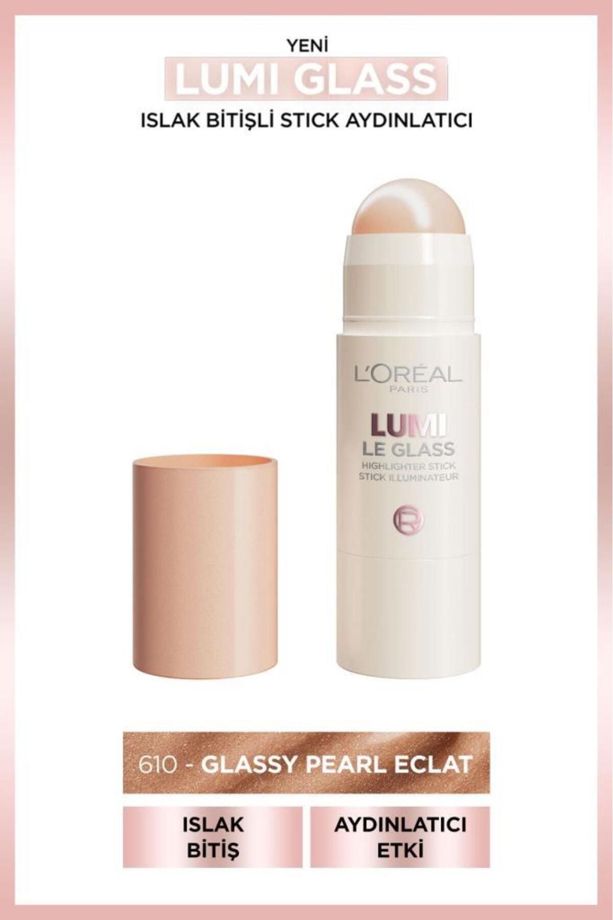 L'Oreal Paris L'Oréal Paris Lumi Glass Islak Bitişli Stick Aydınlatıcı - 610 Glassy Pearl Eclat