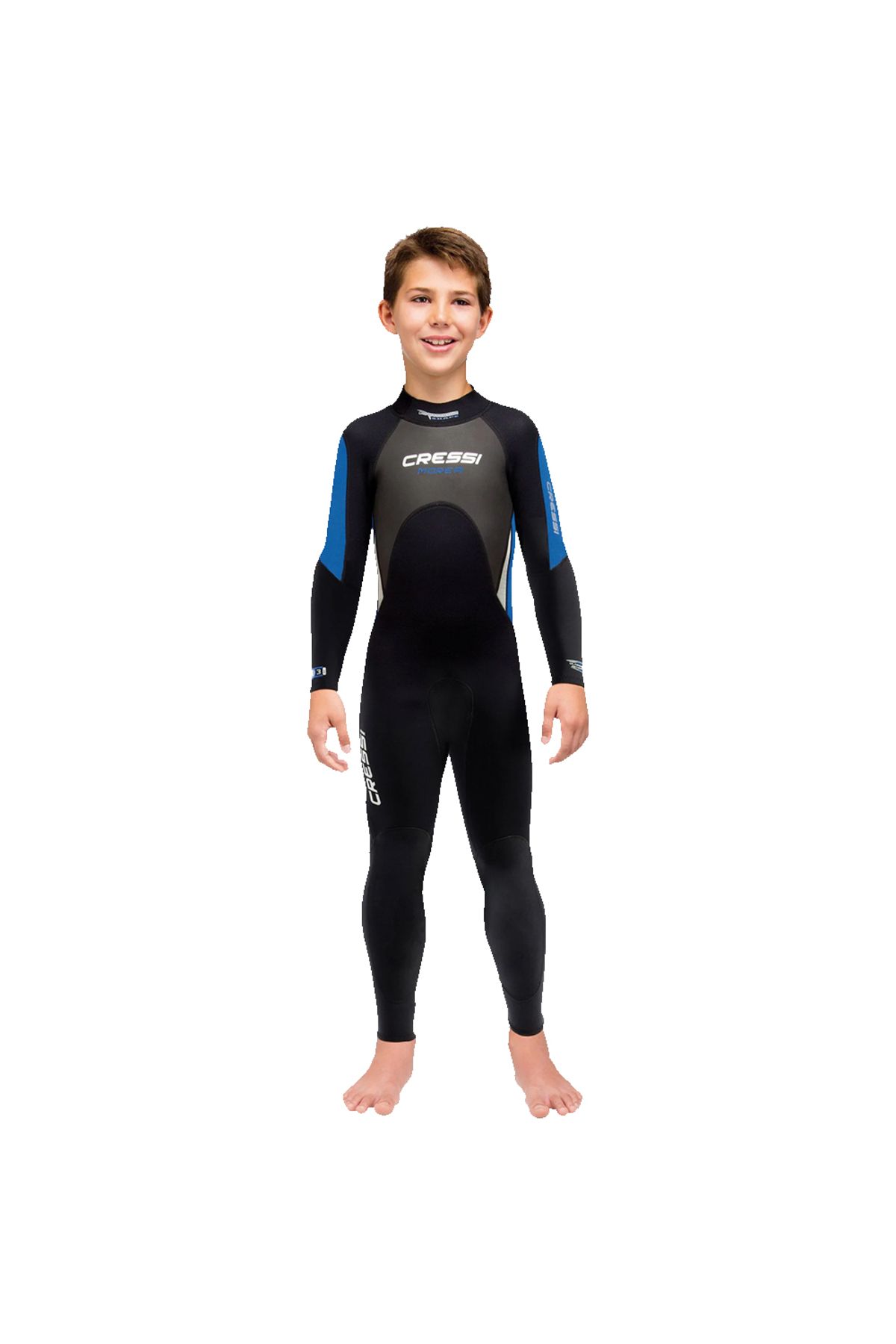 Cressi Morea Wetsuit Junior Dalış Elbisesi BLACK/BLUE-3MM-13/14 YAŞ