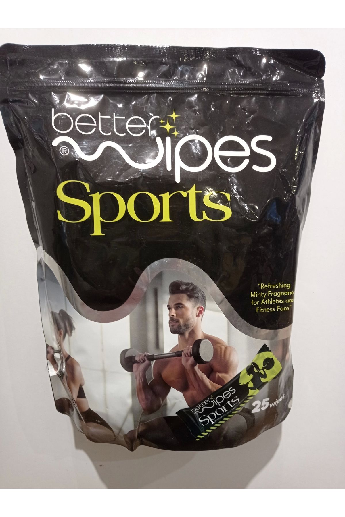 Better Wipes Sporcular Ve Fitness Tutkunkarı Için Ferahlatıcı Nane Kokulu Temizleme Mendili 25 Adet