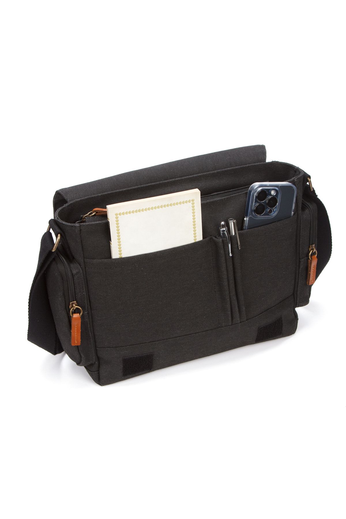 Fiyaka-GK65 Canvas Postman - Pilon cu burduf în cruce laterală, Laptop Notebook MacBook Tabletă, Utilizare zilnică 6