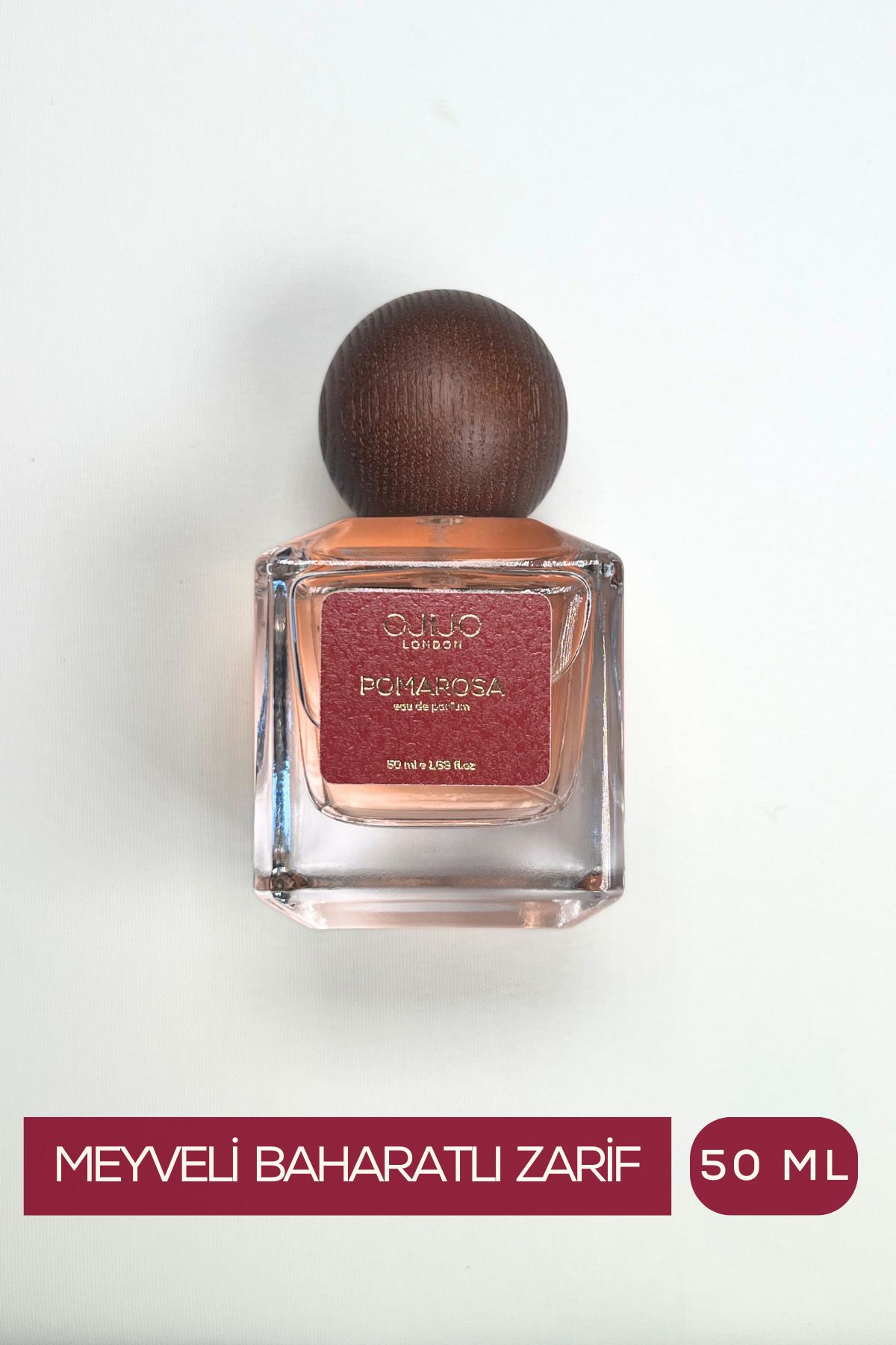 OJIJO LONDON Pomarosa Edp Kadın Parfüm 50ml | Meyveli Ve Baharatlı | Nar, Erik, Pembe Biber, Zambak, Sedir, Misk