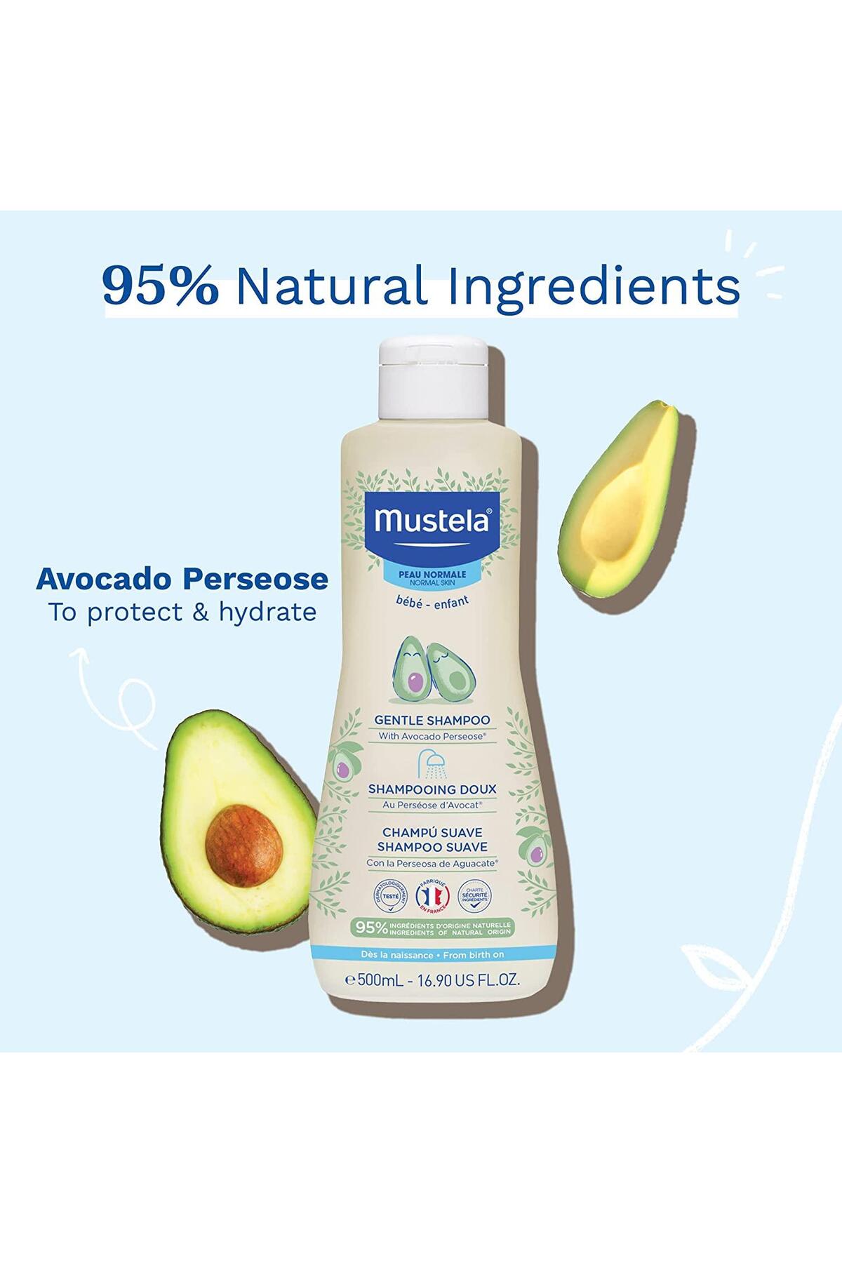 Mustela Gentle Göz Yakmayan Bebek Şampuanı 500 ml fotoğrafı 2 (önizleme)