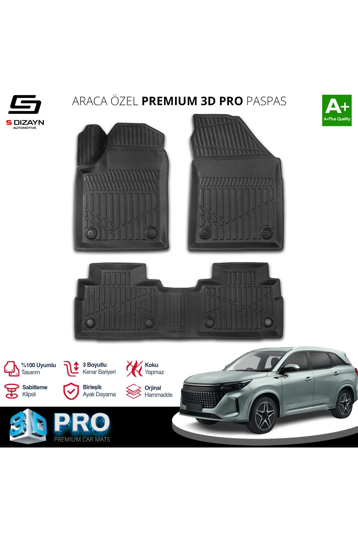TREND Meka Part DFSK E5 Plug-IN Hybrid 3D Pro Havuzlu Paspas 2024 Üzeri A+ Kalite