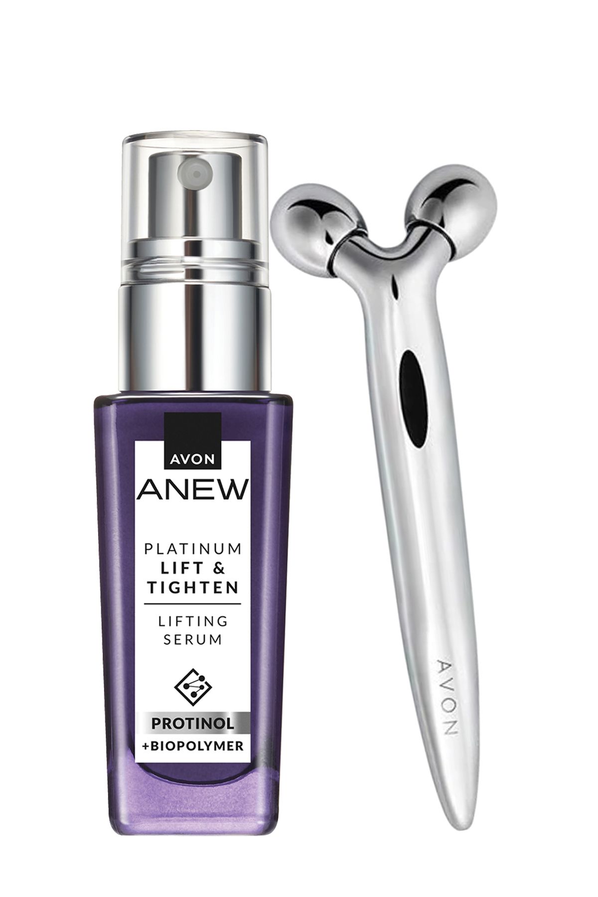 AVON Anew Platinum Lifting ve Sıkılaştırma Etkili Serum ve Masaj Rulosu Paketi