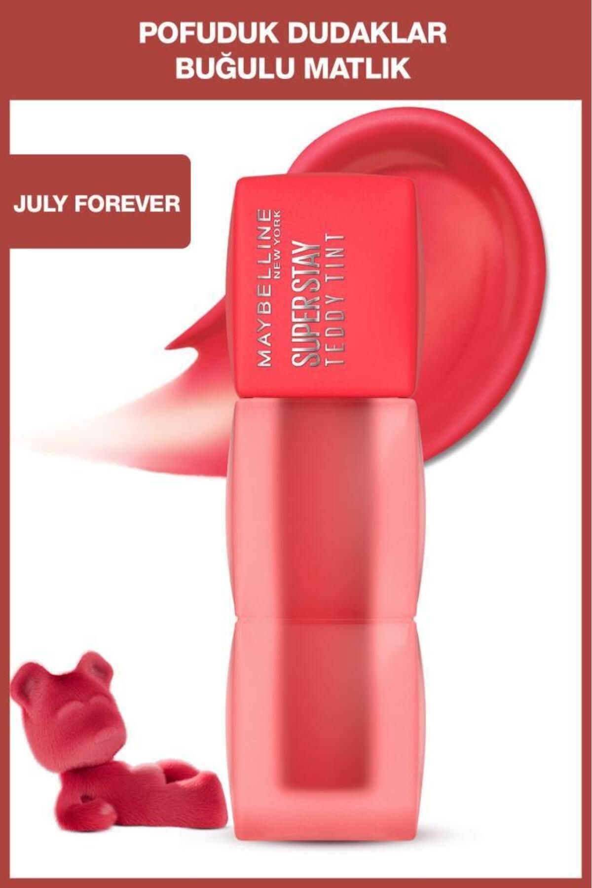 Maybelline New York Maybelline Super Stay Teddy Tint Uzun Süre Kalıcı Likit Mat Tint 35 July Forever