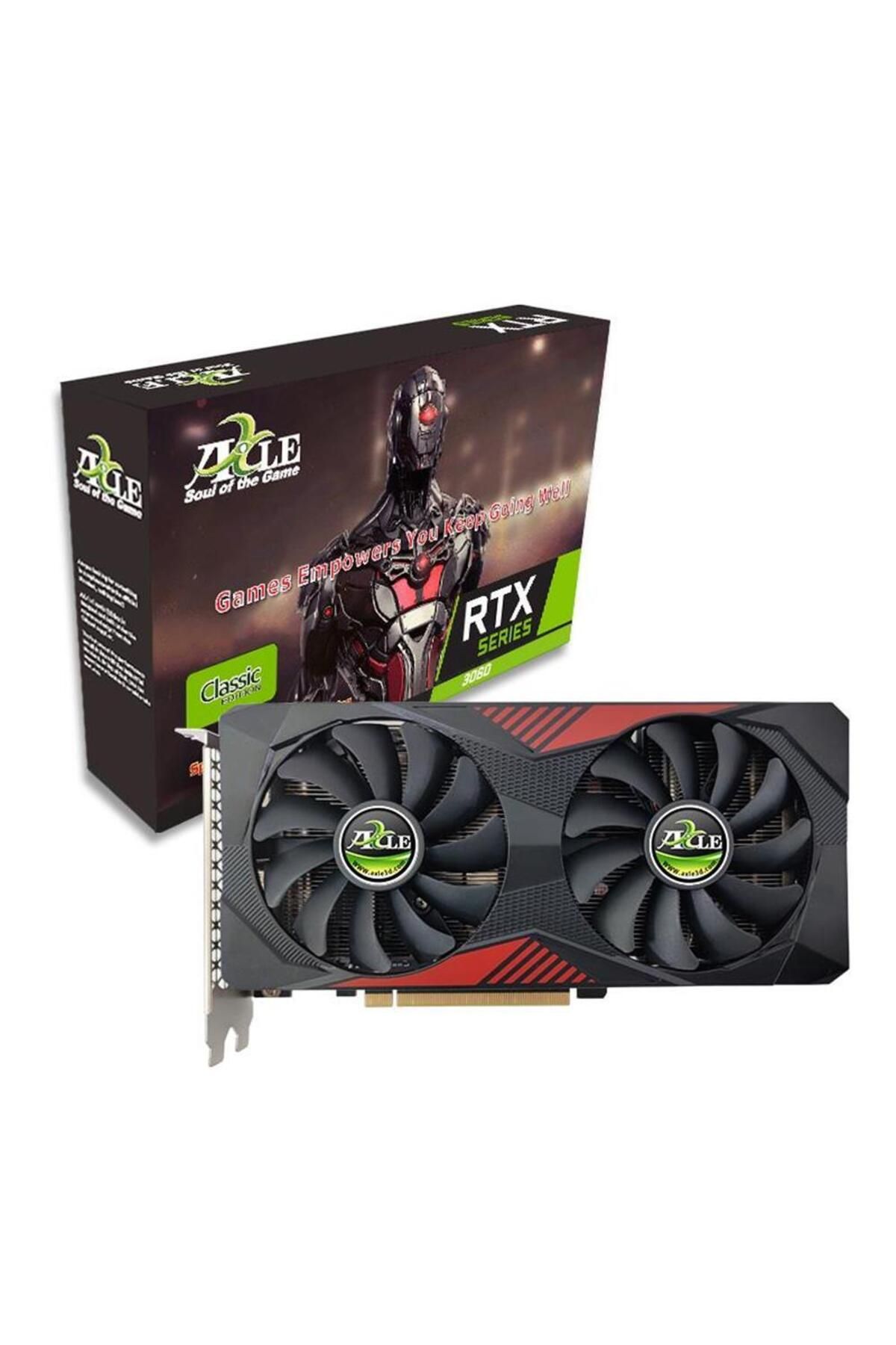 Axle AX-RTX3060-12GD6P2IP3-GeForce RTX3060 PCI-E x16 4.0 12G DDR6 192bits   w-HDMI-DPx3  w-fan