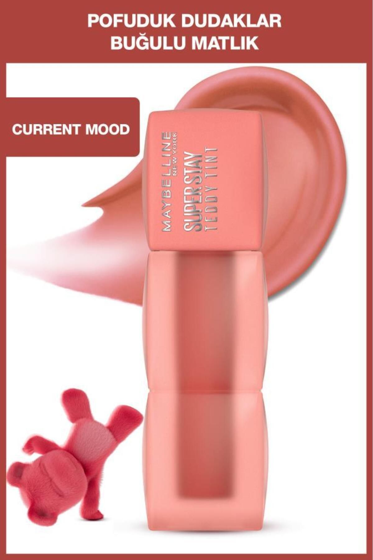 Maybelline New York Maybelline Super Stay Teddy Tint Uzun Süre Kalıcı Likit Mat Tint 10 Current Mood