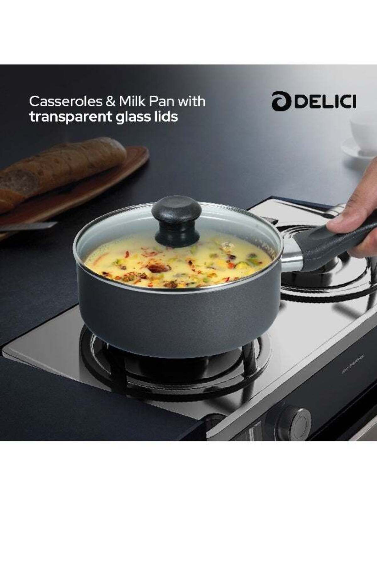 طقم أواني طهي مكون من 8 قطع، طلاء عالي الجودة، مقل...