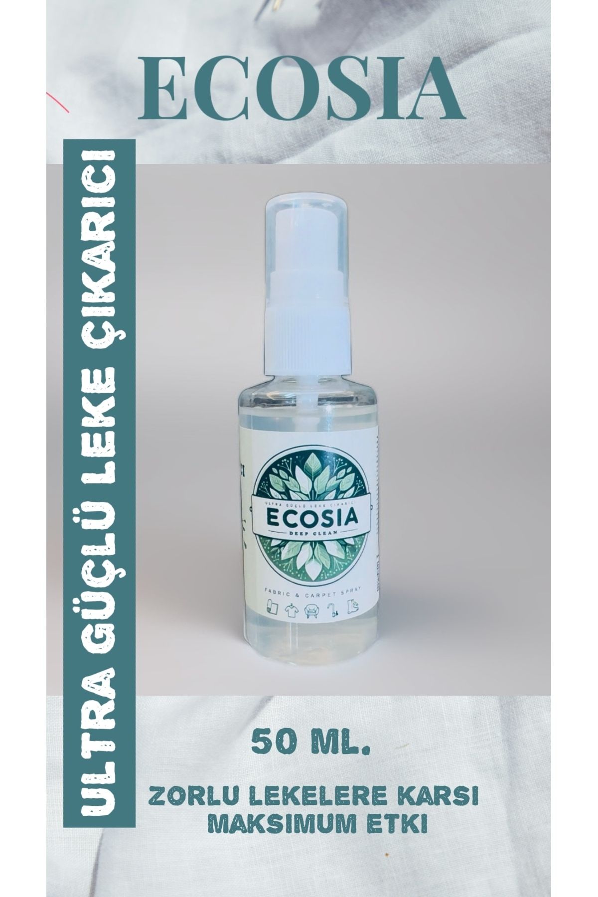 Ecosıa Çok Amaçlı, Ultra Güçlü Leke Çıkarıcı Sprey 50 ml