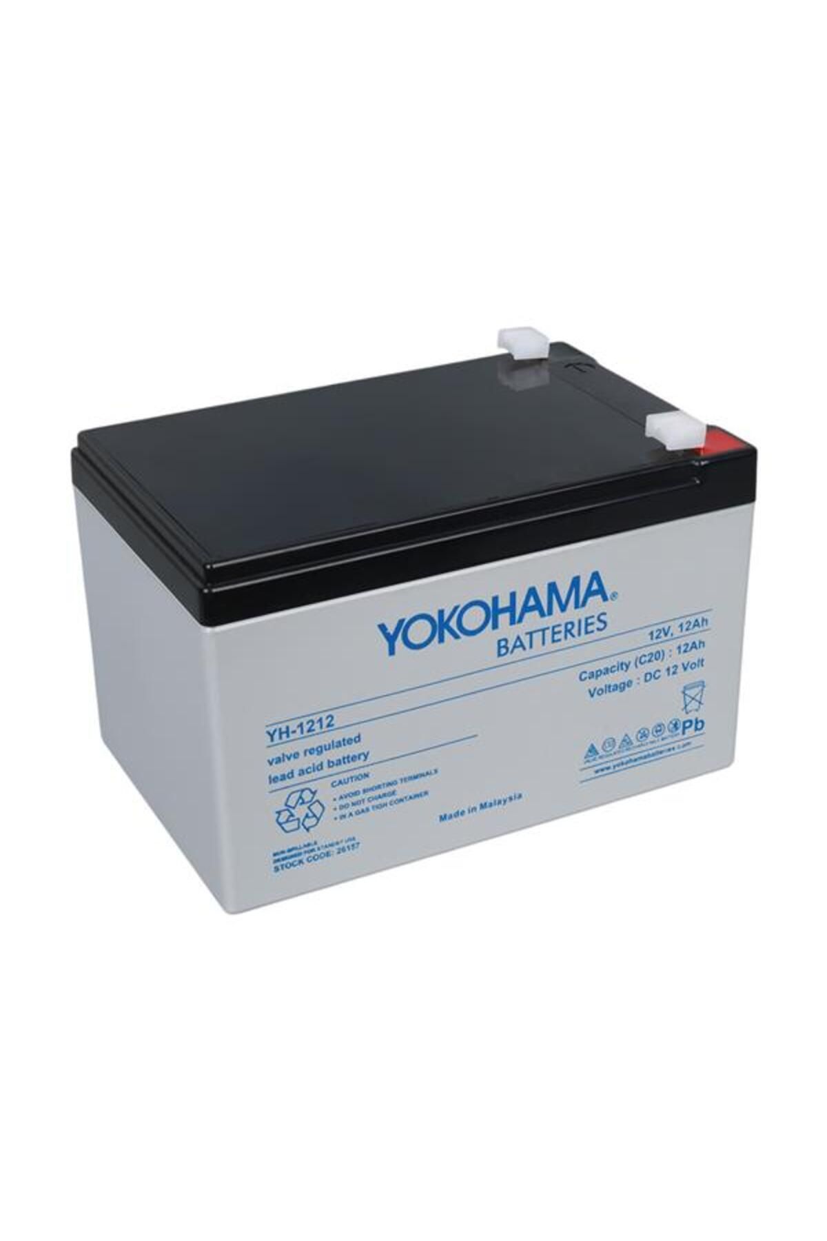 NZM TİCARET Yokohama Yh-1212 12 Volt - 12 Amper Kuru Akü (151 X 98 X 95 Mm)