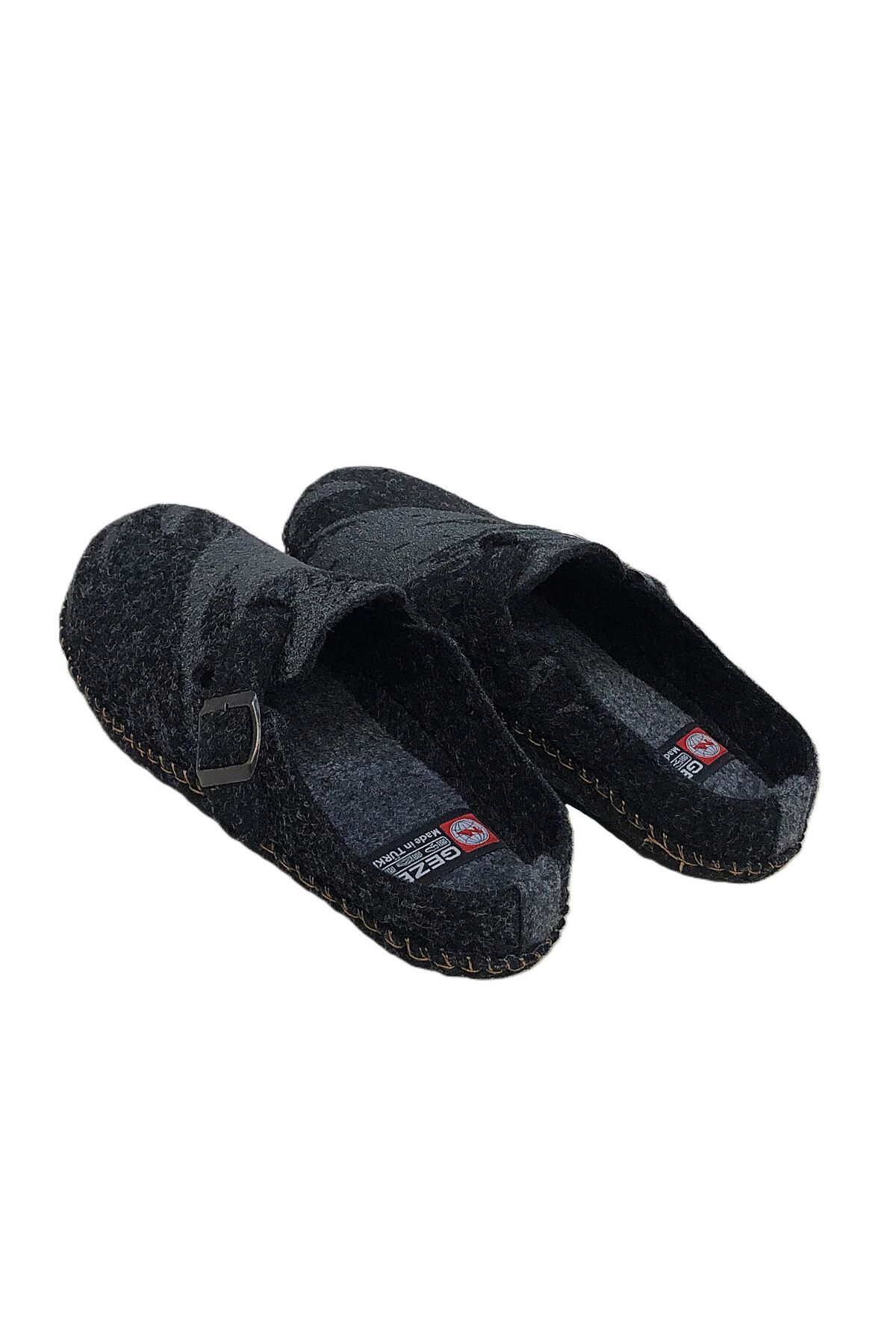 GEZER-Caucasus Anti-Slip No Sound Sole Kece Material Men's Indoor Slippers 2