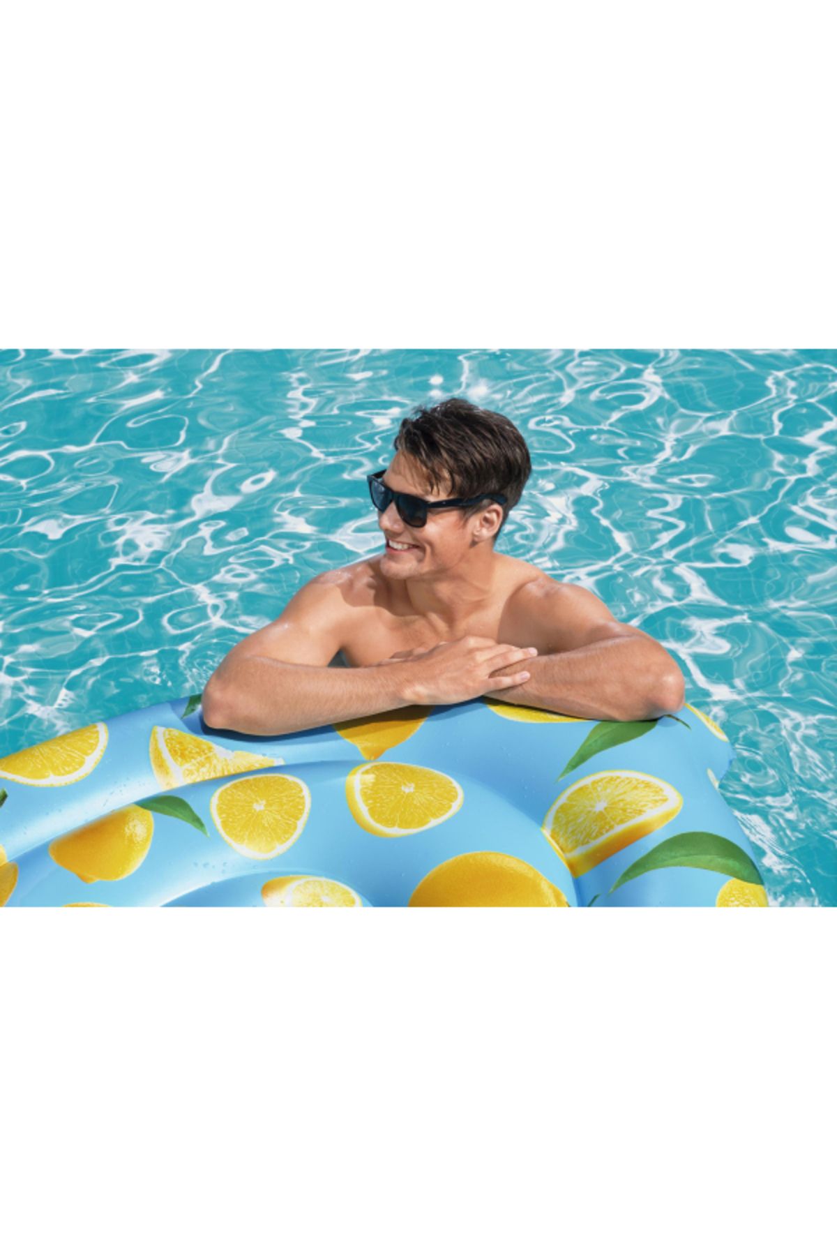 BESTWAY-عوامة حمام سباحة برائحة الليمون مقاس 69 × 48 بوصة/1.76 متر × 1.22 متر 26-43392 3