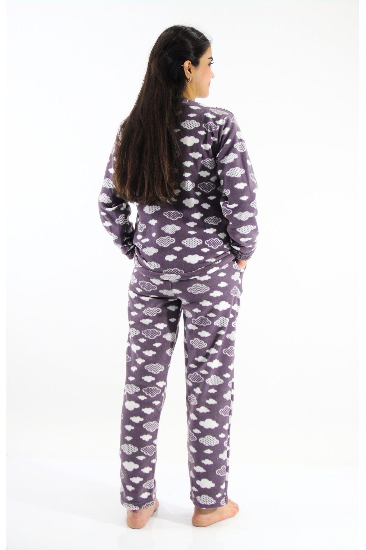 mefa-Crew Neck Fleece Pajama Set 2