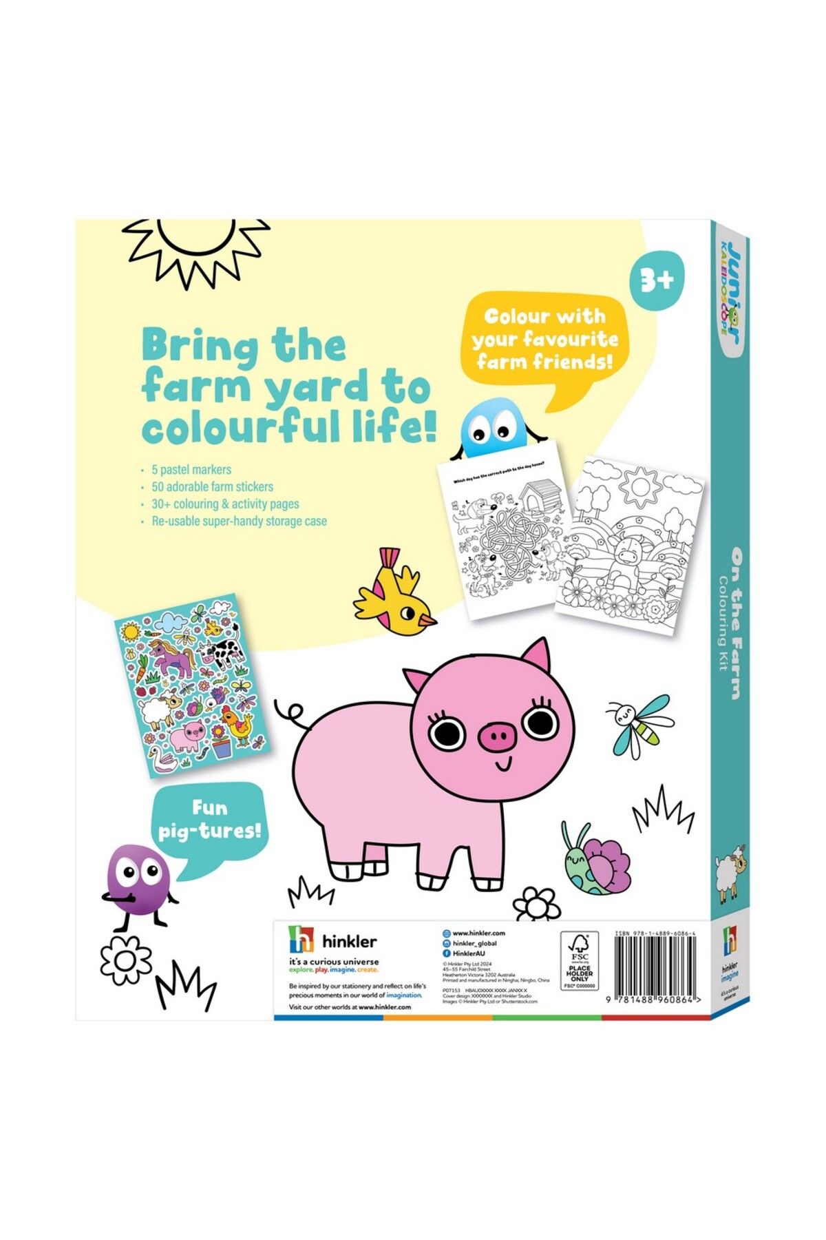 Hinkler-Jr Kaleidoscope Colouring Kit On the Farm 5