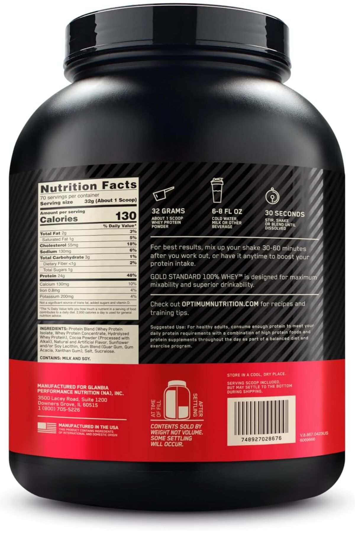 Optimum Nutrition-Gold Standard 100% Whey Protein, Chocolate Mint, 5 LB 4