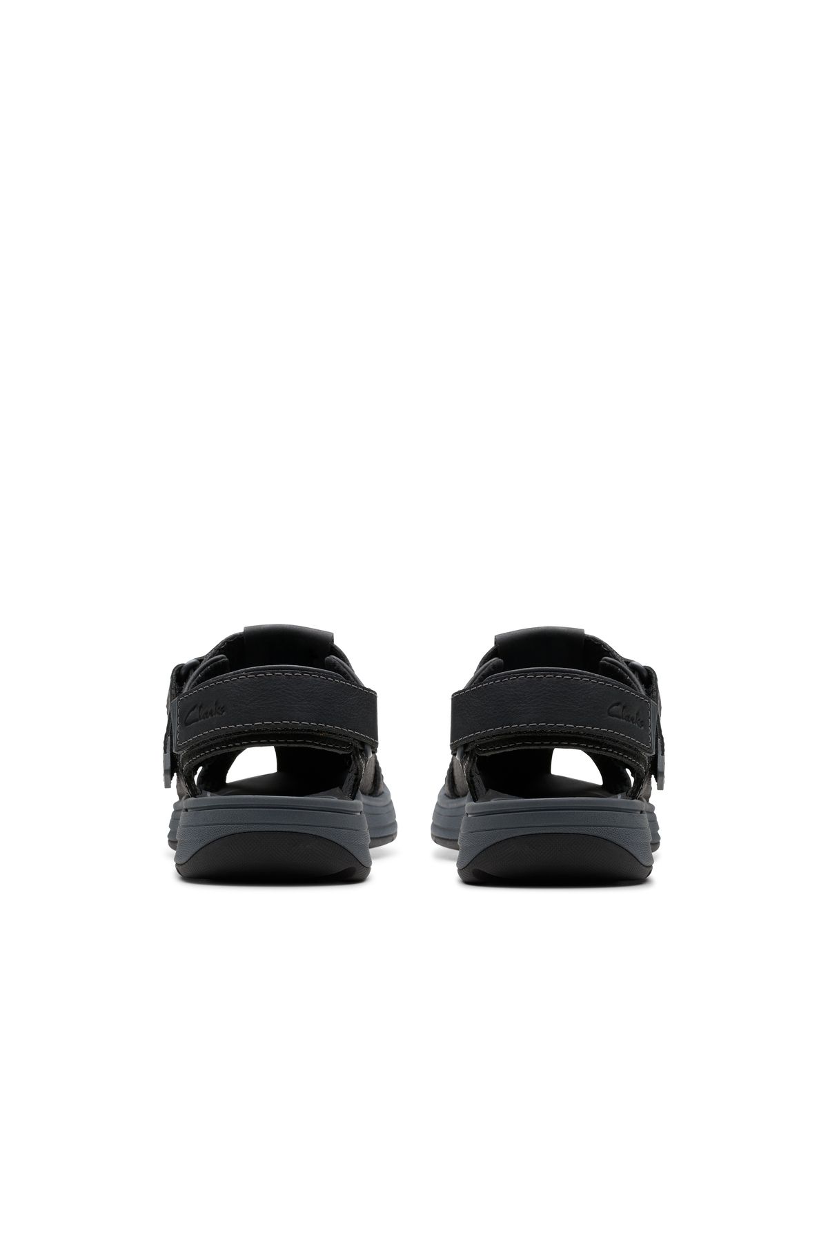 CLARKS-Black Genuine leather Sandals For Mens 5