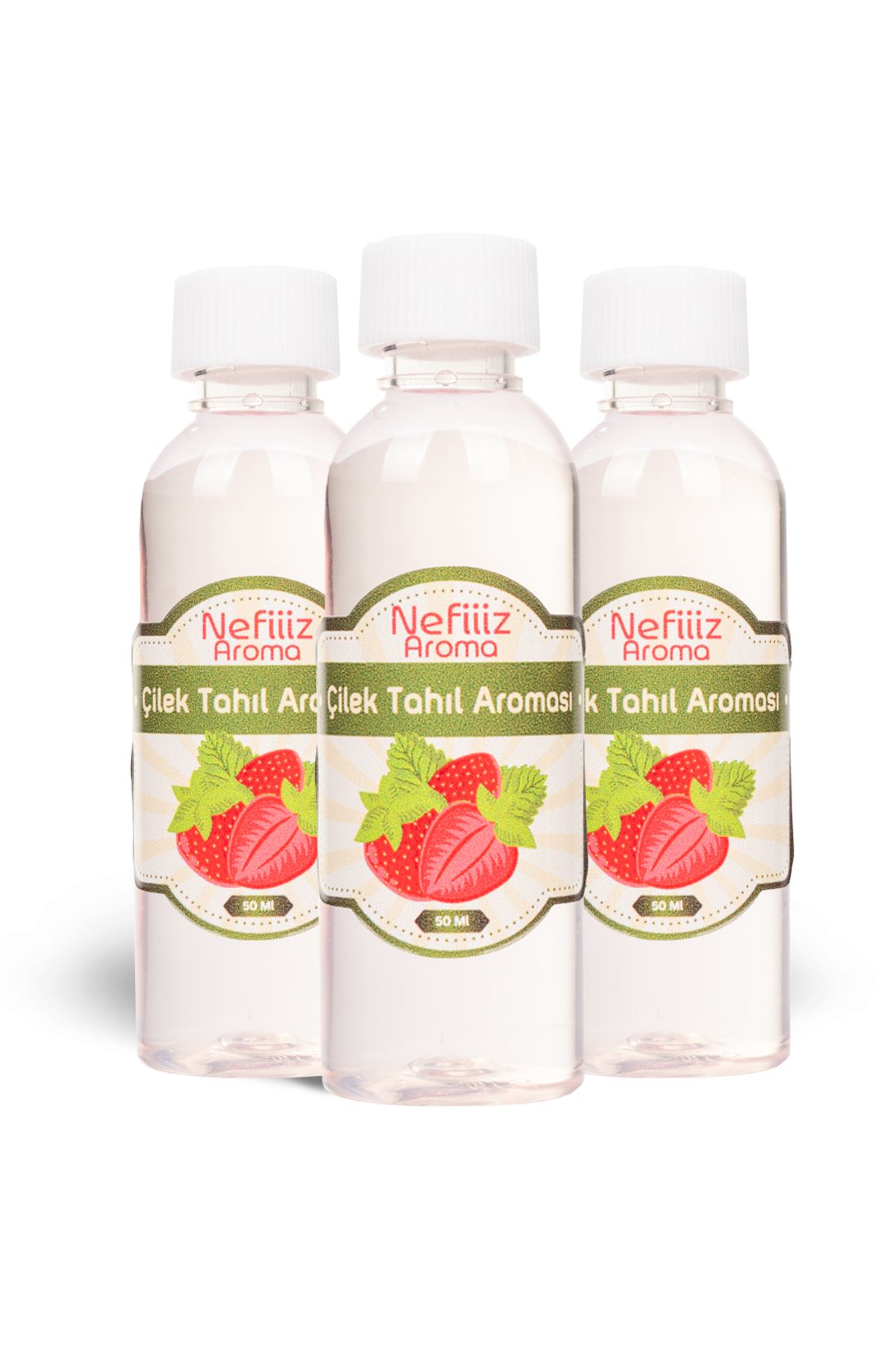 NEFİİİZZ ABSOLUD ÇİLEK VDKA AROMA KİTİ 50 ml ( 3lü Avantaj Paketi )