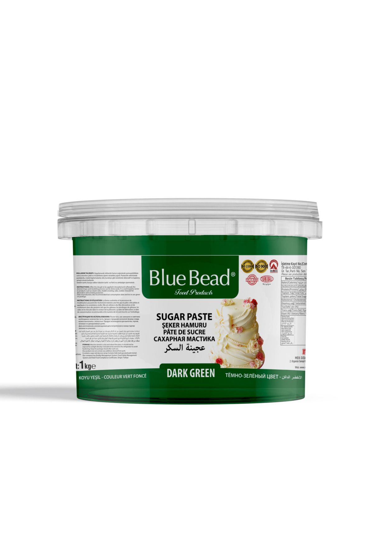 Blue Bead Koyu Yeşil Şeker Hamuru 1 kg