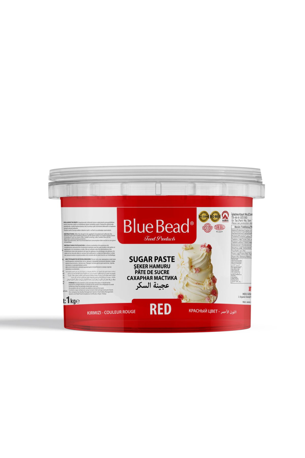 Blue Bead Kırmızı Şeker Hamuru 1 kg