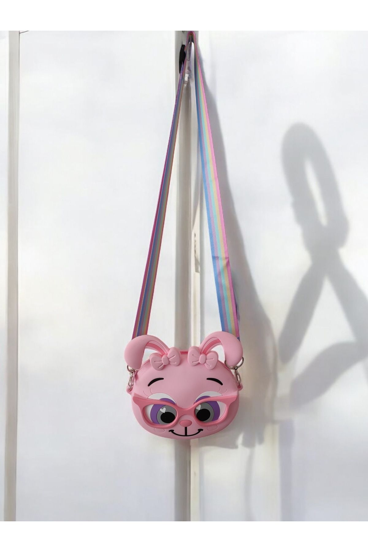 Mia Giyim-Cute Glasses Rabbit Silicone Strap Bag,Wallet 1