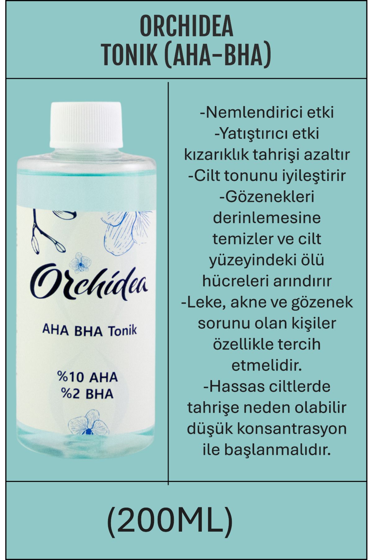 Orchidea Tonik AHA-BHA (Gözenek Sıkılaştırıcı)