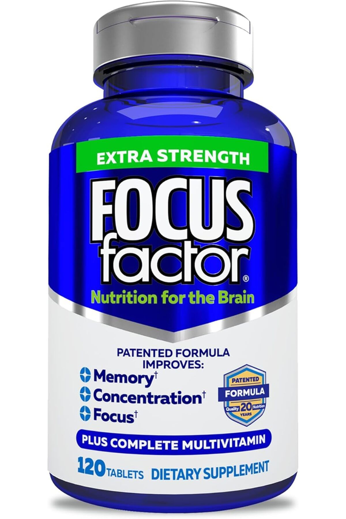 FOCUSMAX Focus Factor Brain Supplement for Memory and Focus 120 Tablets