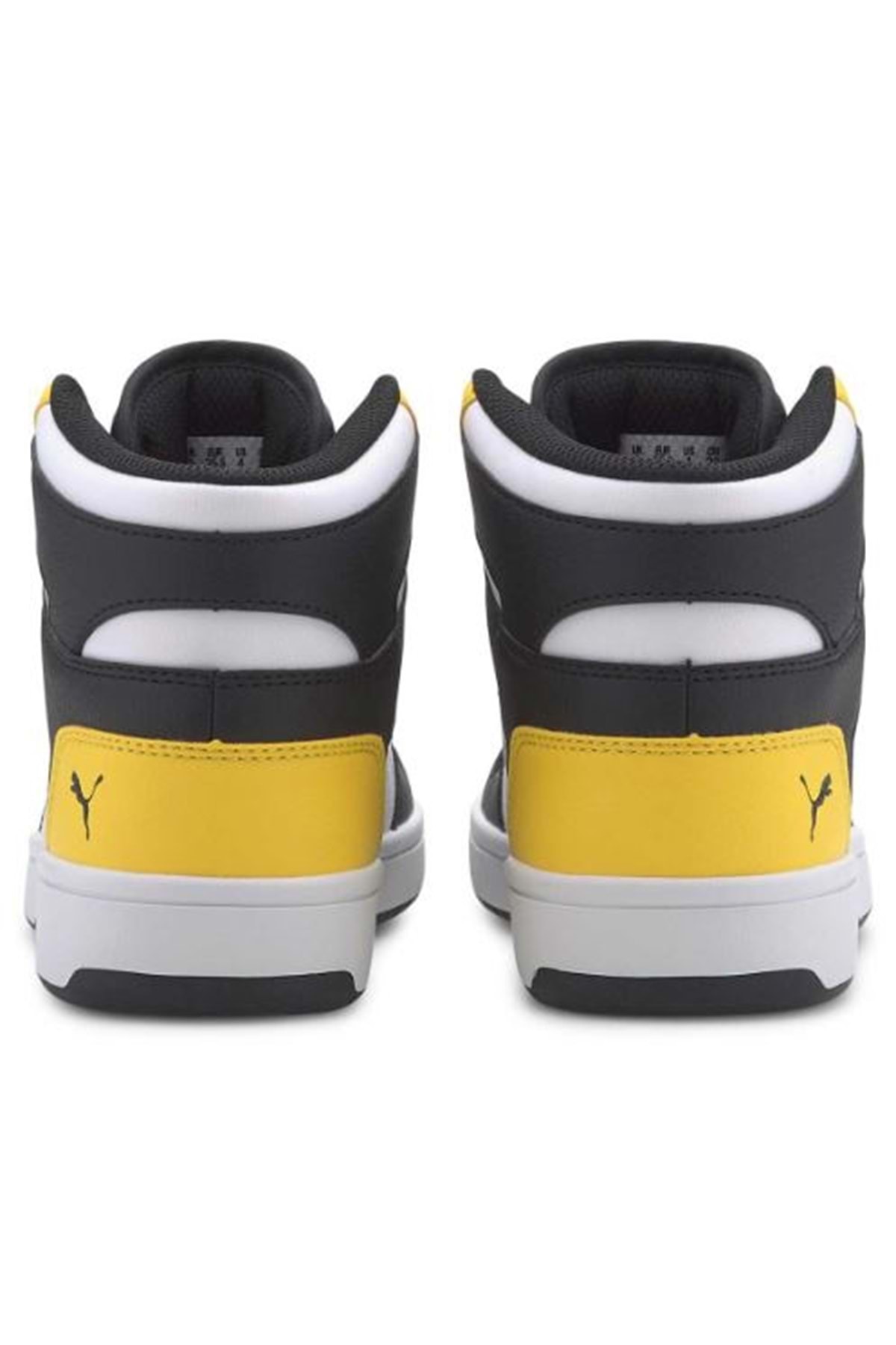 Puma Rebound Lay Up Sl Jr Mid 370486-12 Sneakers Boğazlı Unisex Spor Ayakkabı SİYAH-SARI görsel 5