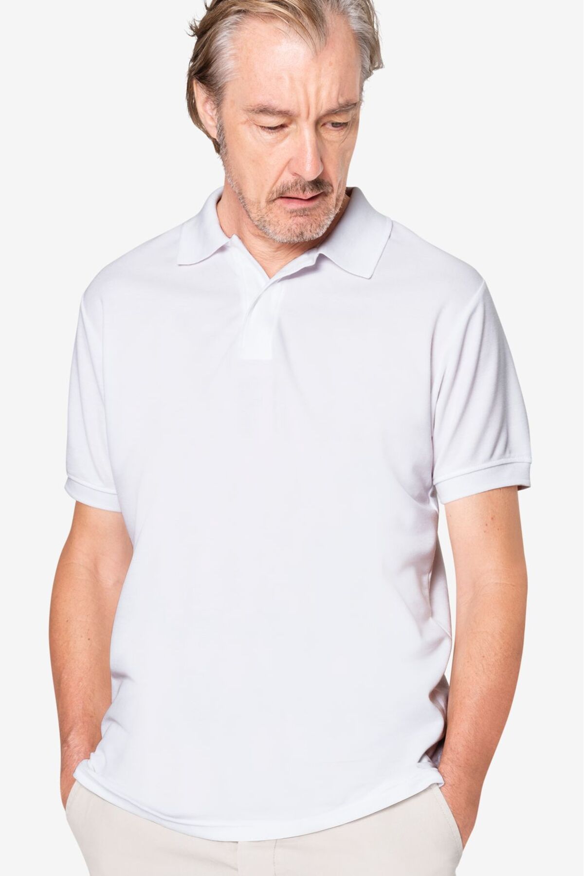 Store Beyaz Erkek Polo Yaka T-shirt