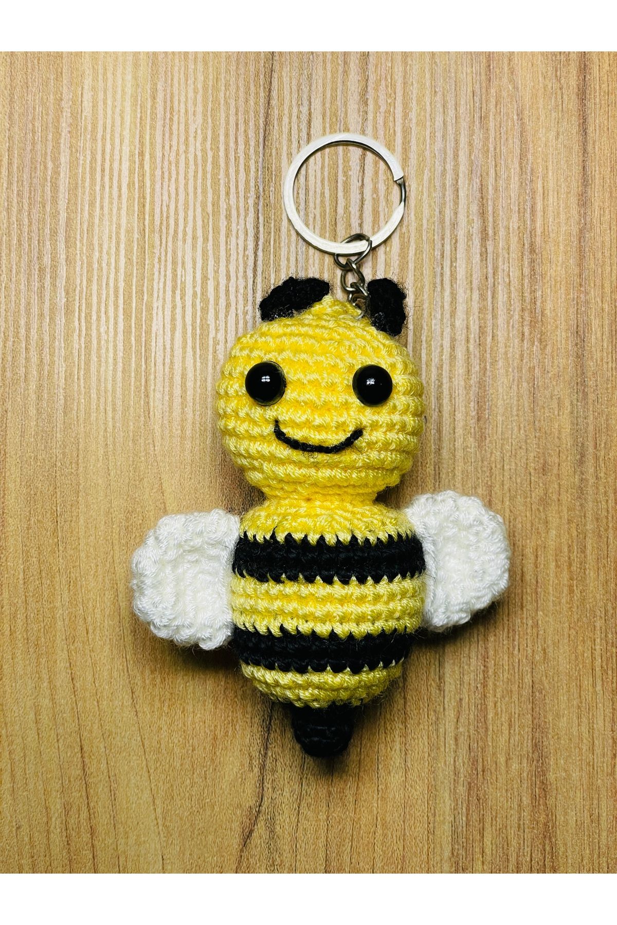 Demark Amigurumi Sarı Siyah Arı Anahtarlık