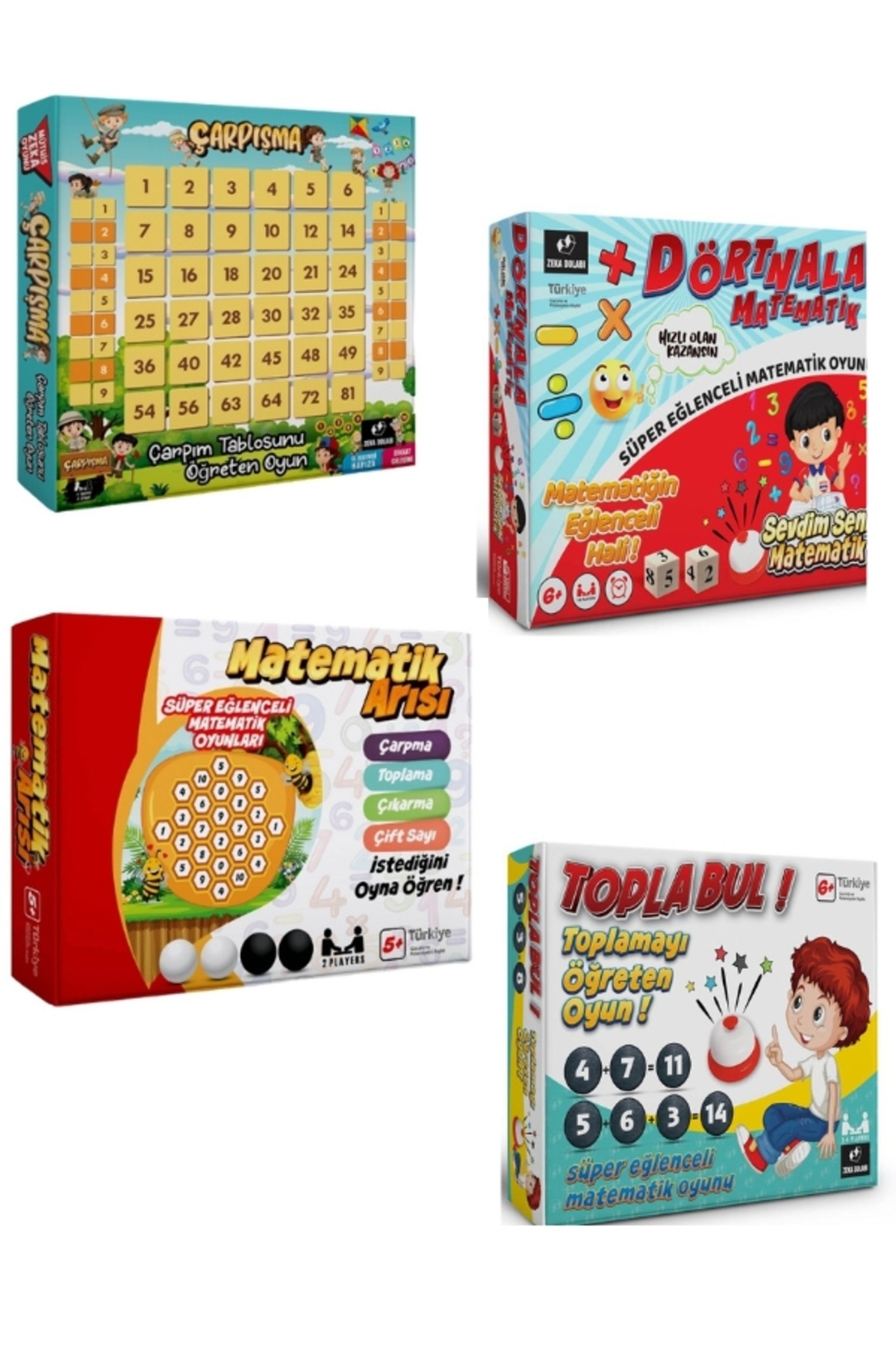 ZEKA DOLABI-4 MATH GAMES (Multiplication, Addition, Subtraction, Number, Multiplication Table) 1