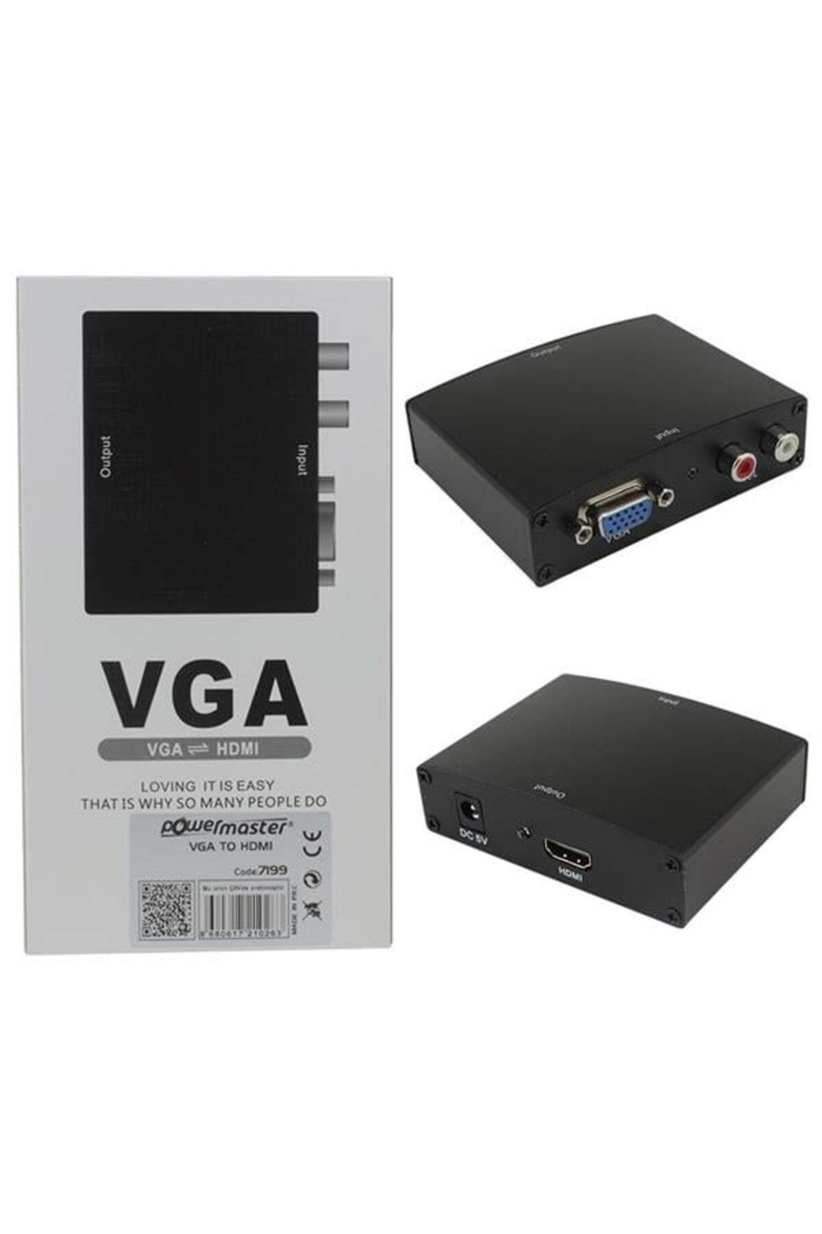 nazeninstoğu Power Pm-7199 Vga To Hdmi Dönüştürücü Adaptörlü