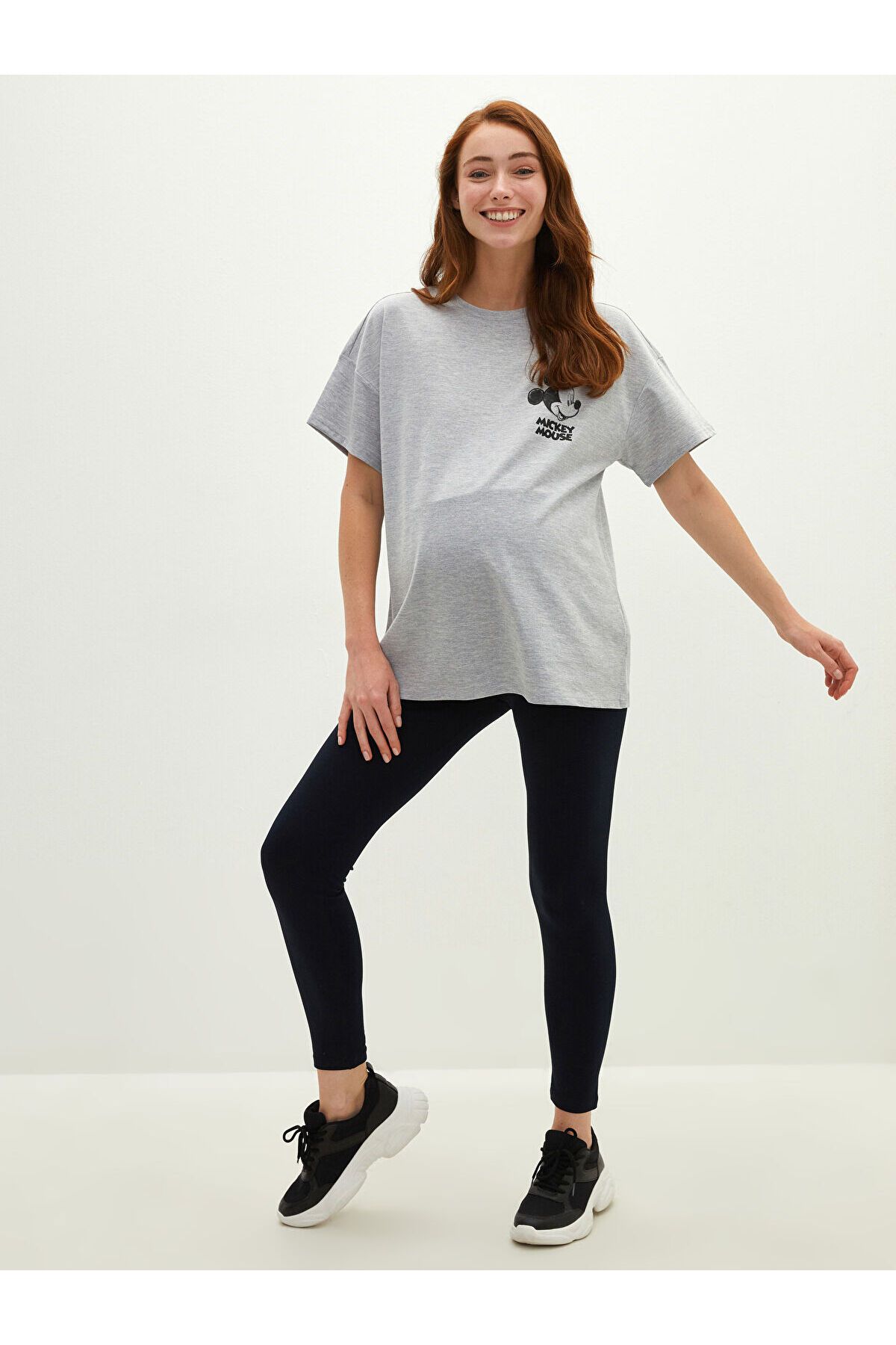LC Waikiki-Lcwk Plain Maternity Leggings with Abdominal Panels 2