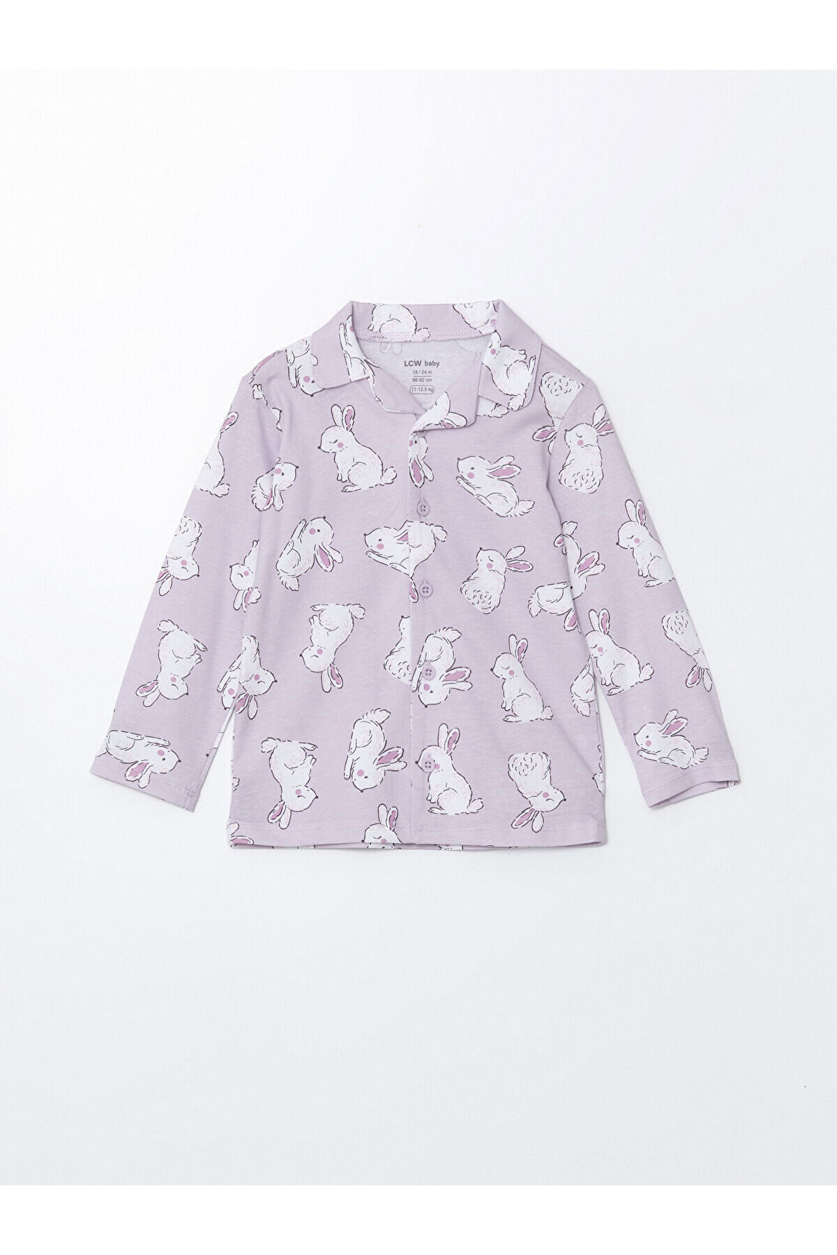 LC Waikiki LCW baby Lila Gömlek Yaka Kız Bebek Pijama Takımı fotoğrafı 2 (önizleme)