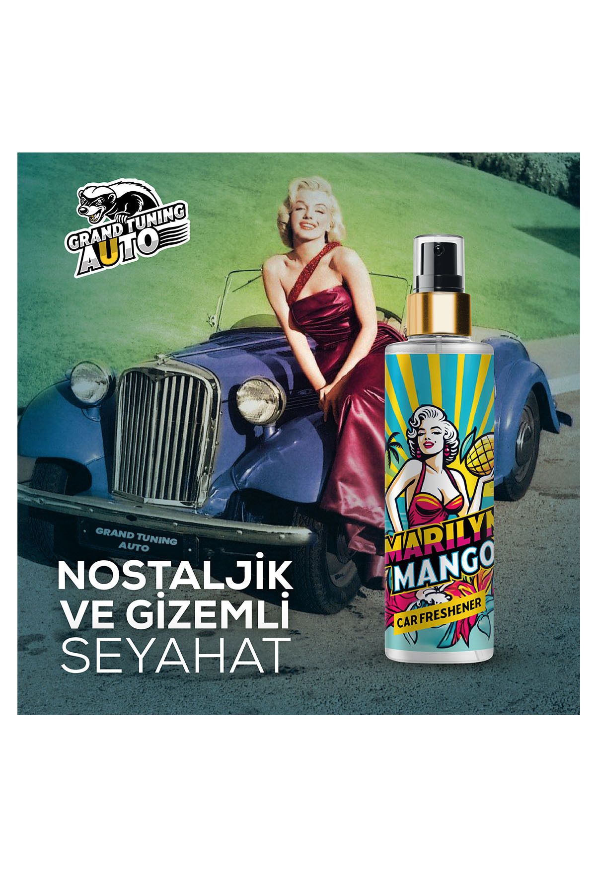 OTO55 Marilyn Mango Tropikal Mango Kokulu Oto Parfümü Egzotik ve Ferah 1 Adet