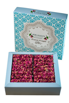 Birsalkım Gül Yaprağı Bulamalı Antep Fıstık Dolgulu Fitil Lokum 200 Gram