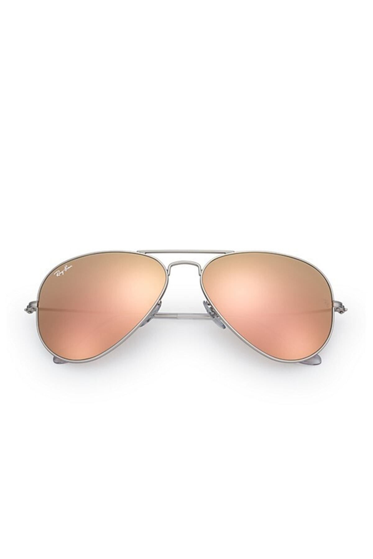 Ray-Ban-نظارة شمسية راي بان بايلوت أفياتور كبيرة للجنسين، إطار معدني - Rb 3025 - مقاس العدسة: 58 مم - فضي غير لامع 2