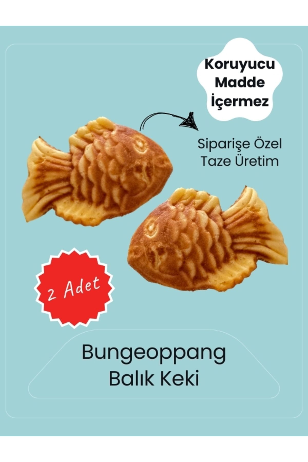 K Bap Food Bungeoppang 2 Adet Kırmızı Fasulyeli - Kore Tatlısı