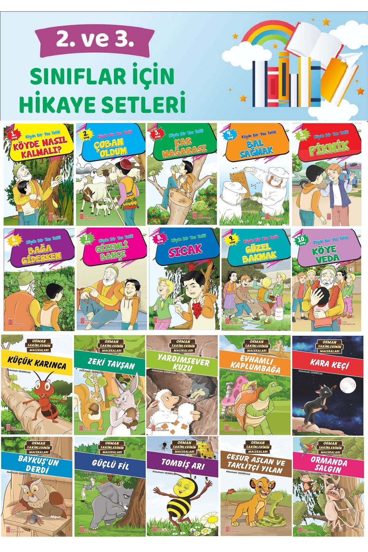 Ata Yayıncılık 2.ve 3.Sınıflar İçin Hikaye Setleri 2 (20 Kitap)