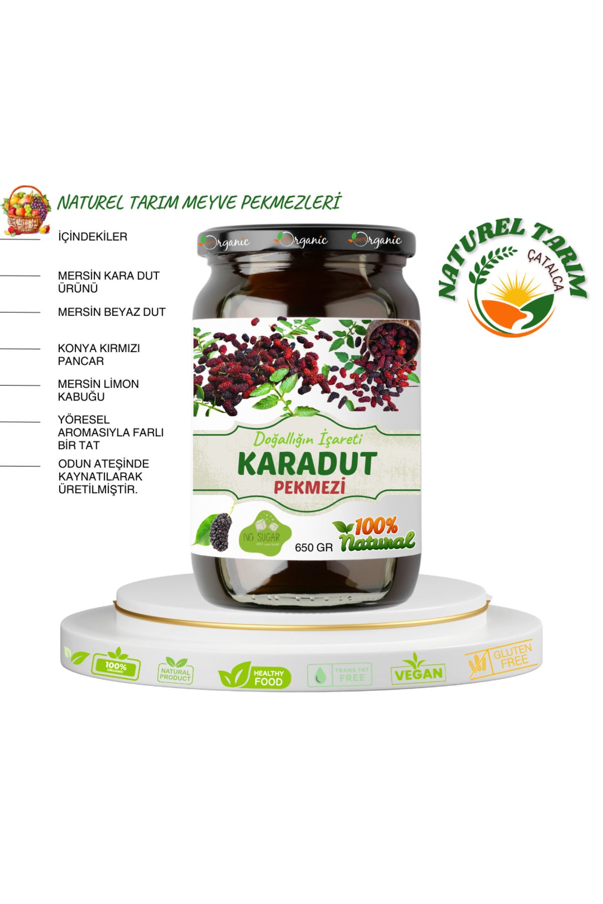 NATUREL ORGANİK KIRMIZI DUT PEKMEZİ ( ŞEKER İLAVESİZ )