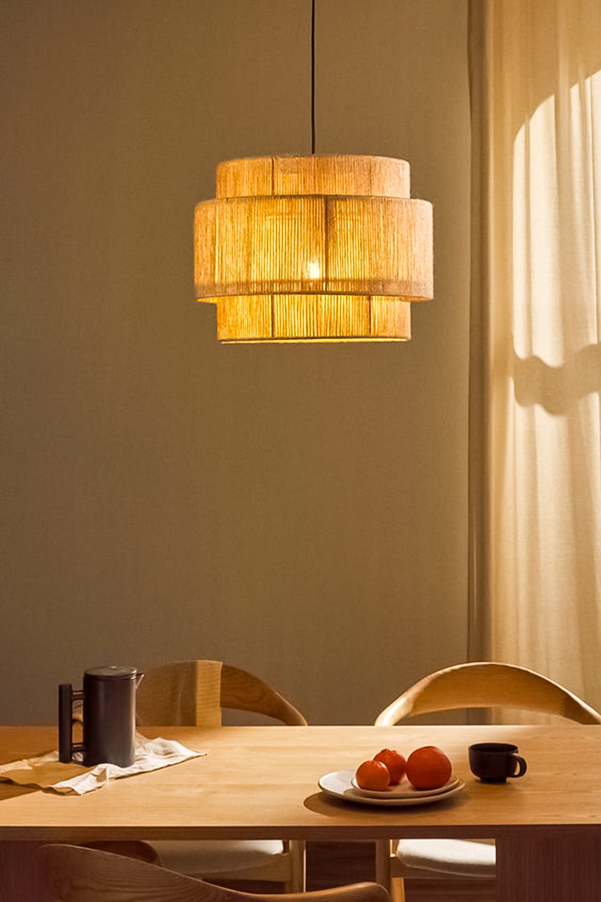 NYLife-Bohemian Rustic Design Layered Wicker Chandelier 2
